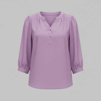 Blusa de Mujer Patchwork | Blusas Casual con Cuello