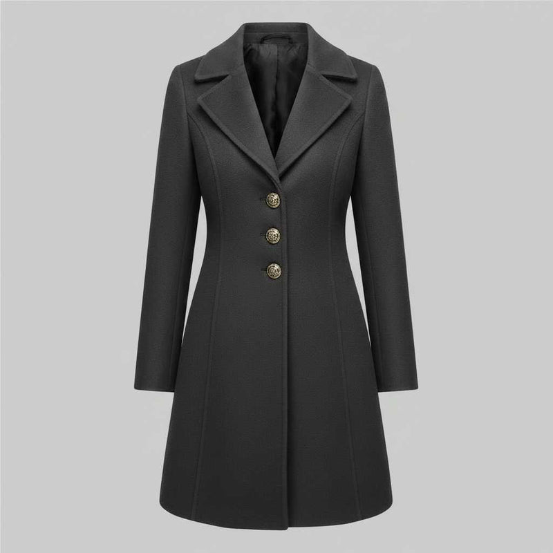 Abrigo Elegante Mujer | Abrigo de Lana con Botones