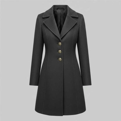 Abrigo Elegante Mujer | Abrigo de Lana con Botones