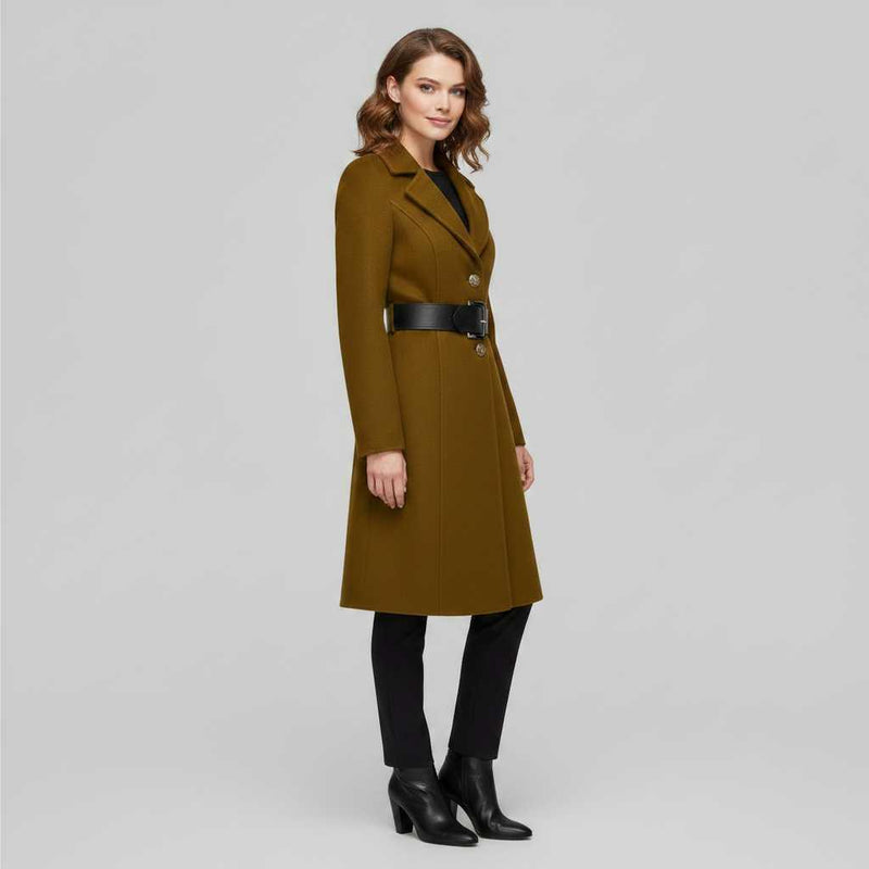 Abrigo Elegante Mujer | Abrigo de Lana con Botones