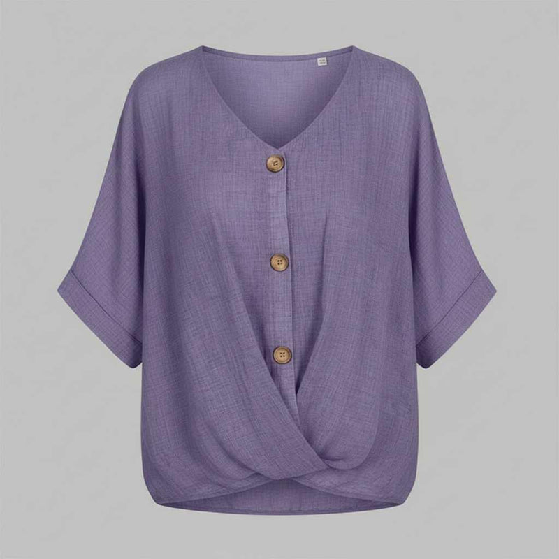 Blusa Elegante con Escote en Pico | Moda Femenina