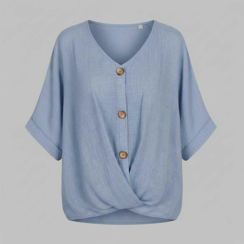Blusa Elegante con Escote en Pico | Moda Femenina