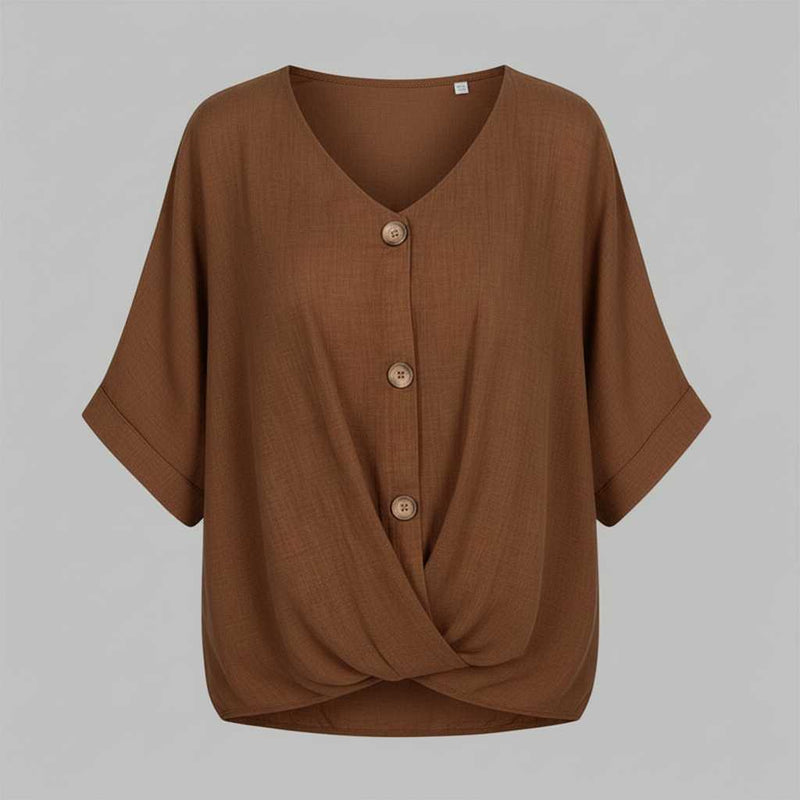Blusa Elegante con Escote en Pico | Moda Femenina