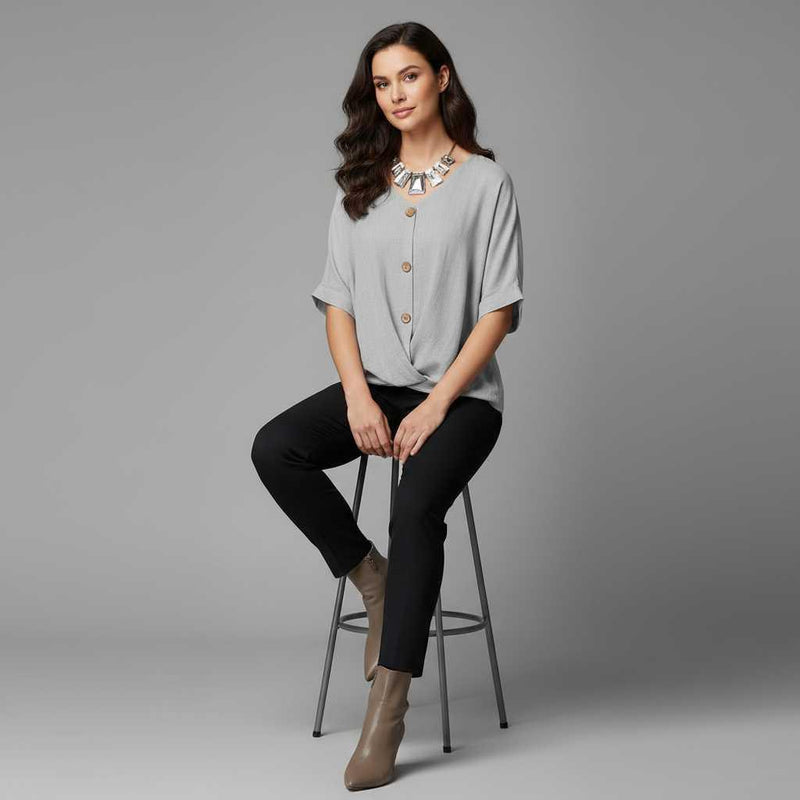 Blusa Elegante con Escote en Pico | Moda Femenina