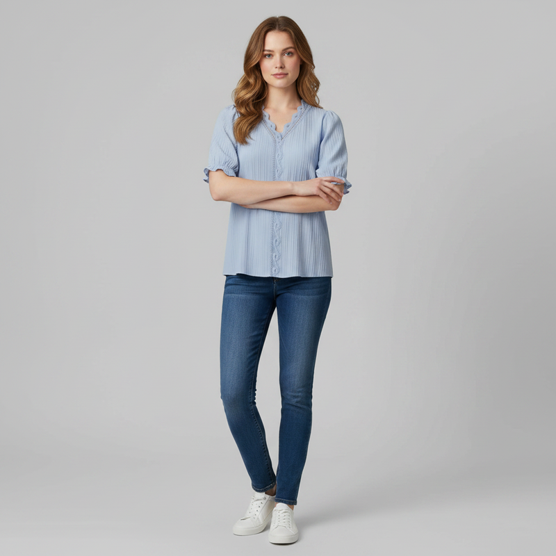 Blusa Elegante de Encaje para Mujer | Ropa Femenina