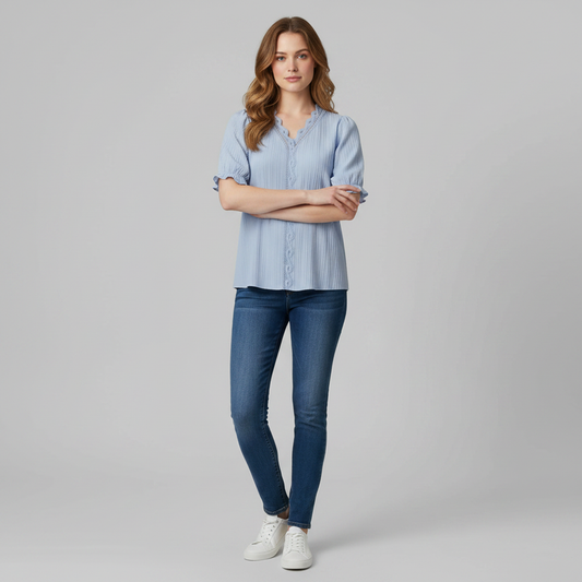 Blusa Elegante de Encaje para Mujer | Ropa Femenina