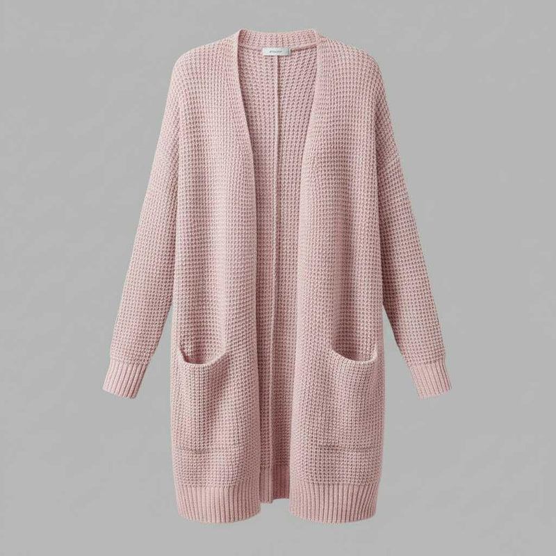 Cárdigan Gris Largo Mujer | Cardigan Punto Elegante