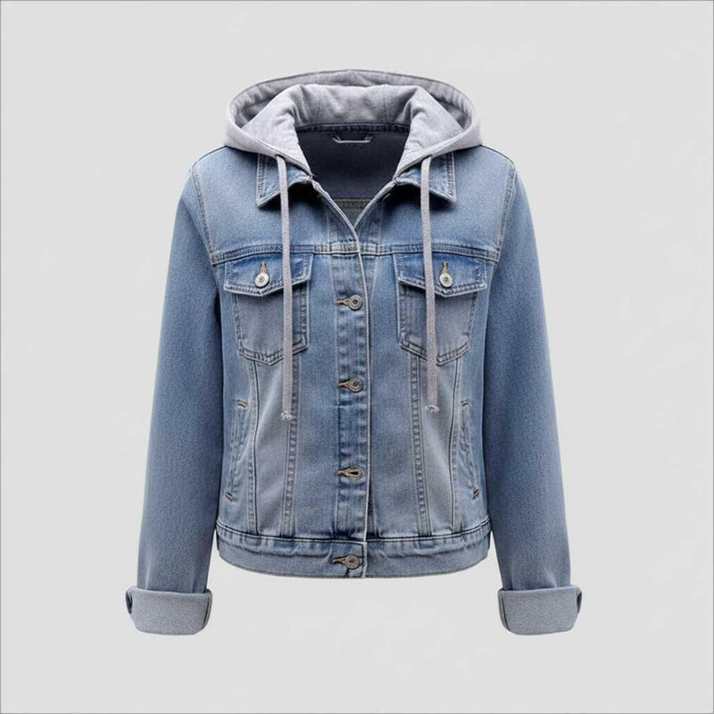Chaqueta Vaquera con Capucha Desmontable | Moda Femenina