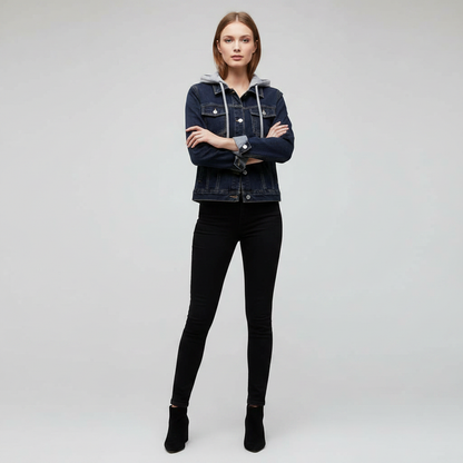 Chaqueta Vaquera con Capucha Desmontable | Moda Femenina