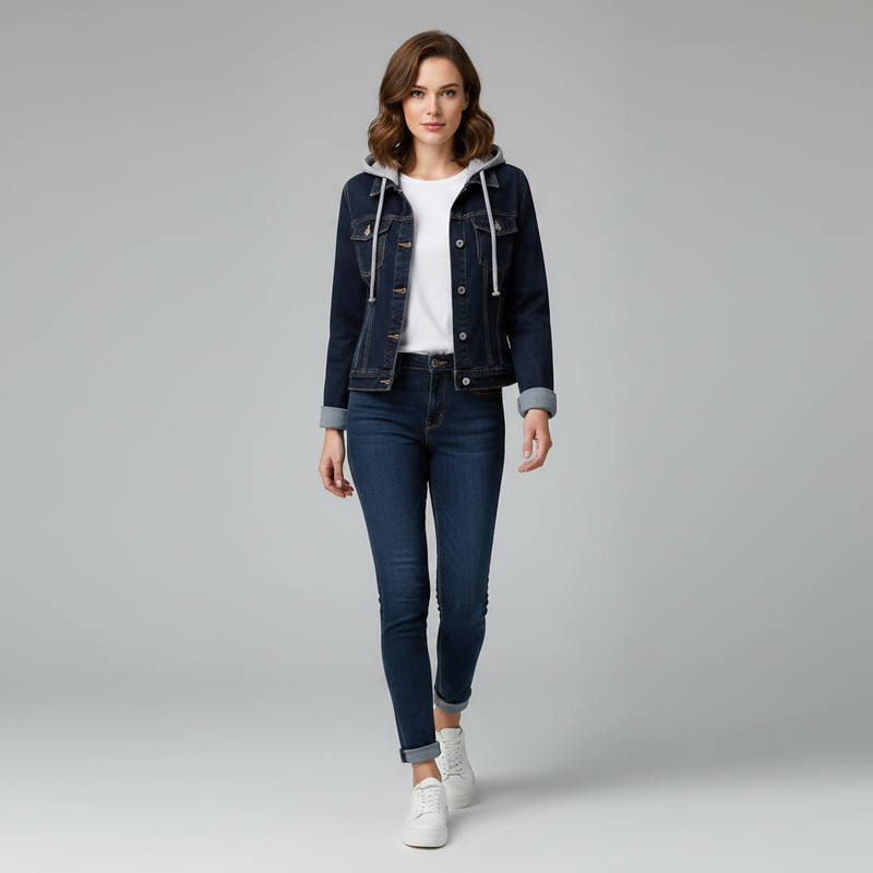 Chaqueta Vaquera con Capucha Desmontable | Moda Femenina